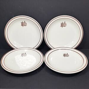 IHOP Lot of 4 Vtg 1978 Homer Laughlin SC USA Ceramic Lunch Plates 7 3/8"